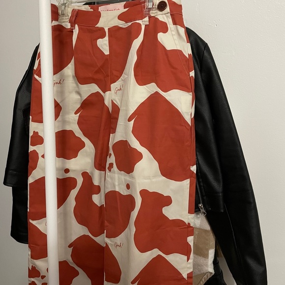 Reformation Pants - Lisa says gah cow print trousers